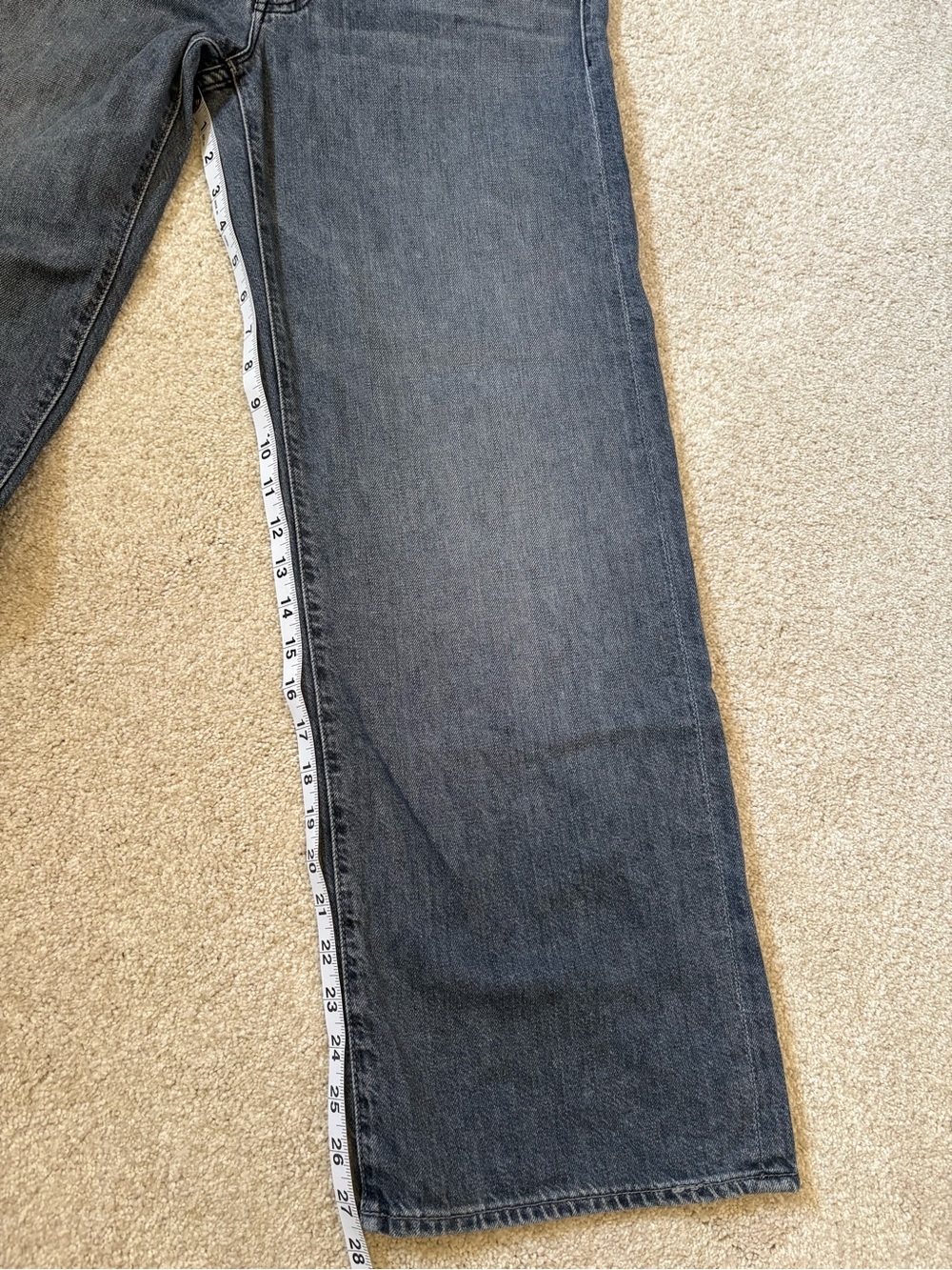 MOTHER Dodger Ankle Wide Leg Jeans - Off The Beaten Path Gray - Picture 8 of 10